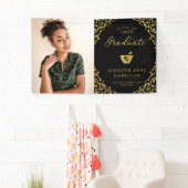 Gold Black Pharmacy School Afstuderen Foto Spandoek (Insitu)