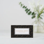 Gold Black Polka Dot Make Up Artiste Carte de visi (Debout devant)