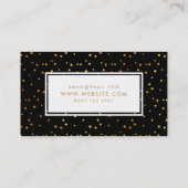 Gold Black Polka Dot Make Up Artiste Carte de visi (Dos)