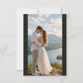 Gold & Black Polka Dot Personalized wedding RSVP Kaartje (Achterkant)