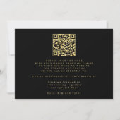 Gold black QR code simple elegant wedding Save The Date (Achterkant)