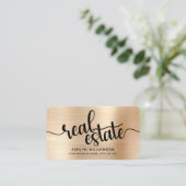 Gold Black Real Estate Agent QR Code Fotomakelaar Visitekaartje (Staand voorkant)