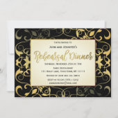 Gold Black repesal Dinner Kaart (Voorkant)