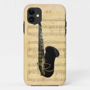 Gold Black Saxophone — Hoesje voor muziek iPhone