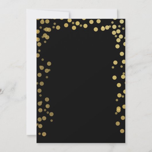 Gold Black Script, vijftig jaar oud Kaart (Achterkant)