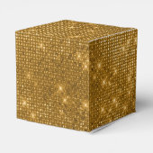 Gold & Black Shimmer Monogram - Jouw namen toevoeg Bedankdoosjes (Achterkant)