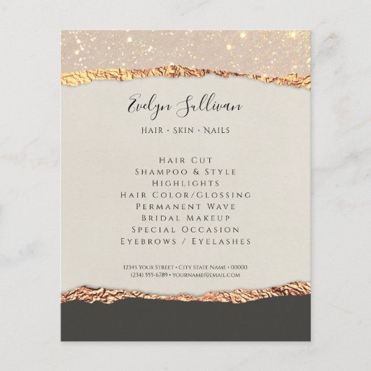 Gold Black Shimmer Paper Flyer (Voorkant)