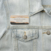 Gold Black Shimmer Paper Name Tag (In situ)