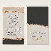 Gold black-shimmer papier pakket visitekaartje (Voorkant /achterkant)