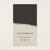Gold black-shimmer papier pakket visitekaartje (Achterkant)