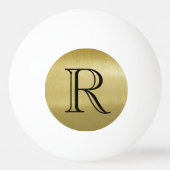 Gold Black Simple Sophisticated Monogram  Pingpongballen (Voorkant)