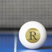 Gold Black Simple Sophisticated Monogram  Pingpongballen (Net)