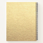 Gold Black Specialized Sketchbook monogram naam Notitieboek (Achterkant)