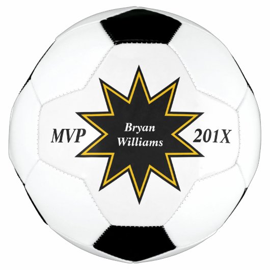 Gold Black Star MVP personnalisé (Devant)