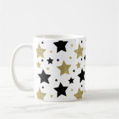 Gold Black Stars Koffiemok (Links)