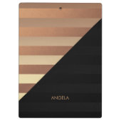 Gold Black Stripes Klembord (Achterkant)