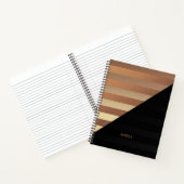 Gold Black Stripes Notitieboek (Binnen)