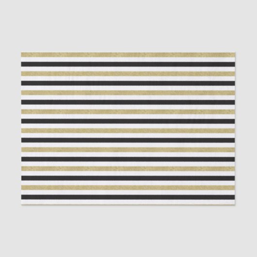 Gold Black Stripes Tissuepapier (Voorkant)