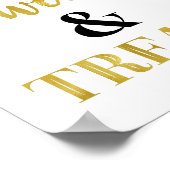 Gold Black Sweets & Treatment Dessert Table Poster (Hoek)