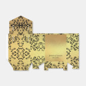Gold & Black Swirl Gothic Wedding Bedankdoosjes (Uitgevouwen)