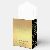 Gold & Black Swirl Gothic Wedding Bedankdoosjes (Geopend)