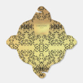 Gold & Black Swirl Gothic Wedding Bedankdoosjes (Uitgevouwen)