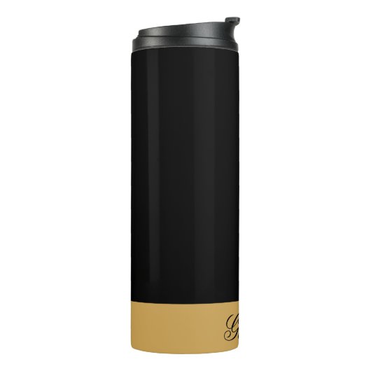 Gold Black Thermosbeker (Gedraaid links)