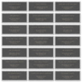 Gold & Black Velvet Imitation Étiquettes de adress (Devant)