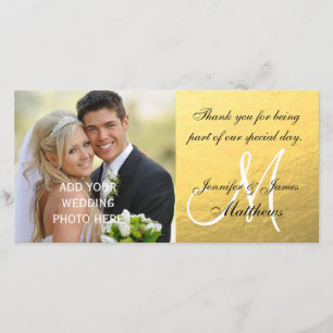 Gold Black Wedding Bedankt Bericht