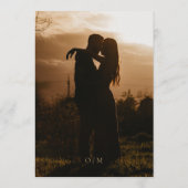 Gold Black Wedding Photo Invitation (Dos)
