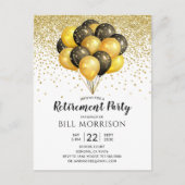 Gold Black White — Briefkaart voor uitnodigen (Voorkant)