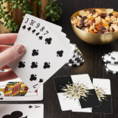 Gold Black & White Circle Mandala Pokerkaarten (Insitu)