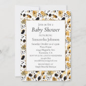 Gold Black White leopard Print Kaart (Voorkant)