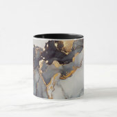Gold Black White Marble  Mok (Midden)