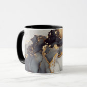 Gold Black White Marble  Mok (Voorkant links)
