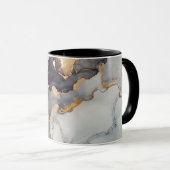 Gold Black White Marble  Mok (Voorkant rechts)