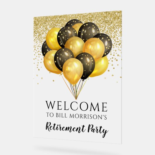Gold Black White Retraite Party (Angle)