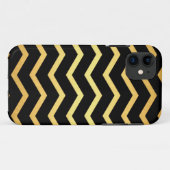 Gold & Black Zig Zag Pattern Case-Mate iPhone Case (Achterkant (horizontaal))