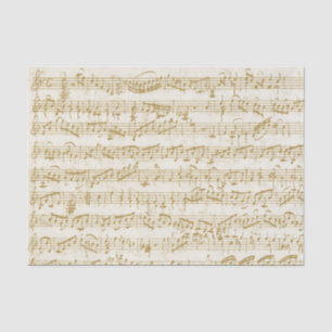 Gold-blad muziek handgeschreven vervormd tissuepapier