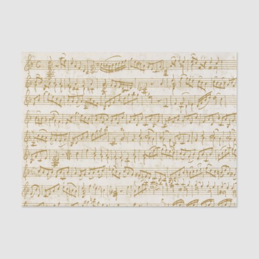 Gold-blad muziek handgeschreven vervormd tissuepapier (Voorkant)