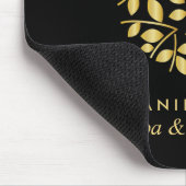 Gold-bladeren logo Black| Aangepaste jouw naam toe Muismat (Hoek)