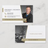 Gold blanc Carte de visite 21 siècle (Devant / Derrière)