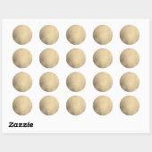 Gold Blank Faux Folie Ronde Sticker (Vel)