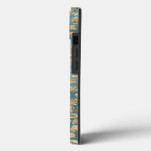 Gold Blauwgroen Blue Glitzy Leopard Print        Case-Mate iPhone Case (Achterkant / Links)