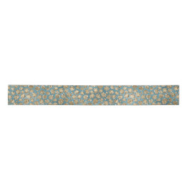 Gold Blauwgroen Blue Glitzy Leopard Print   Lint