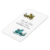 Gold Blauwgroen draak Sparen de Magnet van de Datu Magneet (Linkerzijde)
