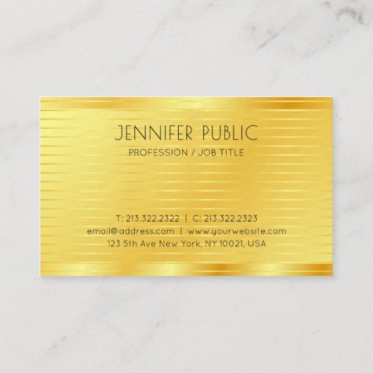 Gold Blik Premium - Dick Professional-Sjabloon Visitekaartje (Achterkant)