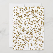 Gold Bling Glitter Confetti Kaart (Achterkant)