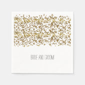 Gold Bling Glitter Confetti Servetten (Voorkant)