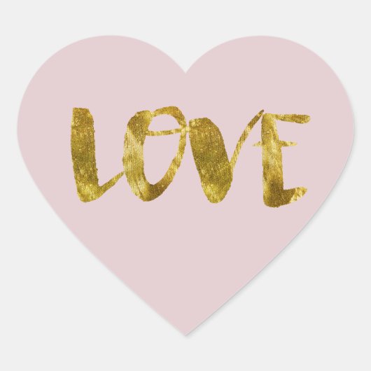 Gold Bling Liefde Hart Sticker (Voorkant)
